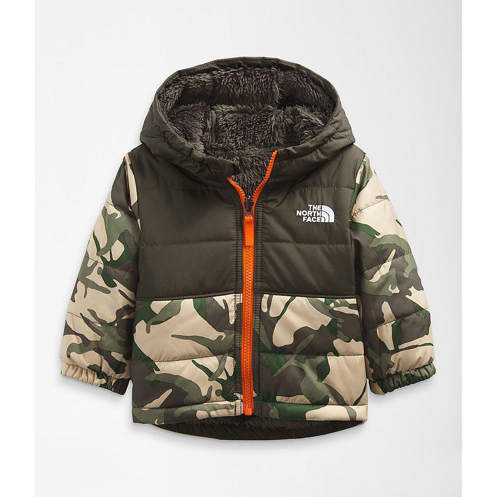 The North Face Reversible Mount Chimbo Full Zip Hooded Μωρό Σακάκι - Πρασινο Καμουφλάζ (JYGS90435)